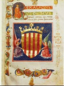 Blasone Alfonso d'Aragona dal Codice di Santa Marta